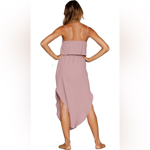 NWT NERLEROLIAN Adjustable Strappy Split Beach Casual Midi Dress S - Picture 3 of 3